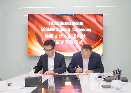布诺科技与腾晖签署500MW战略协议